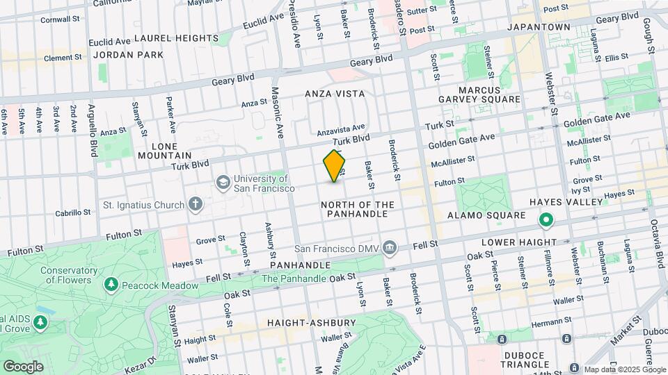 1937 McAllister St Map and Location Details