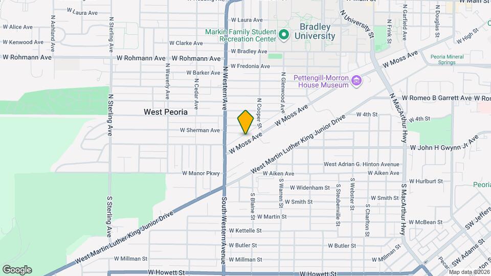 1725 W Moss Ave Mapa y Detalles de la Ubicación