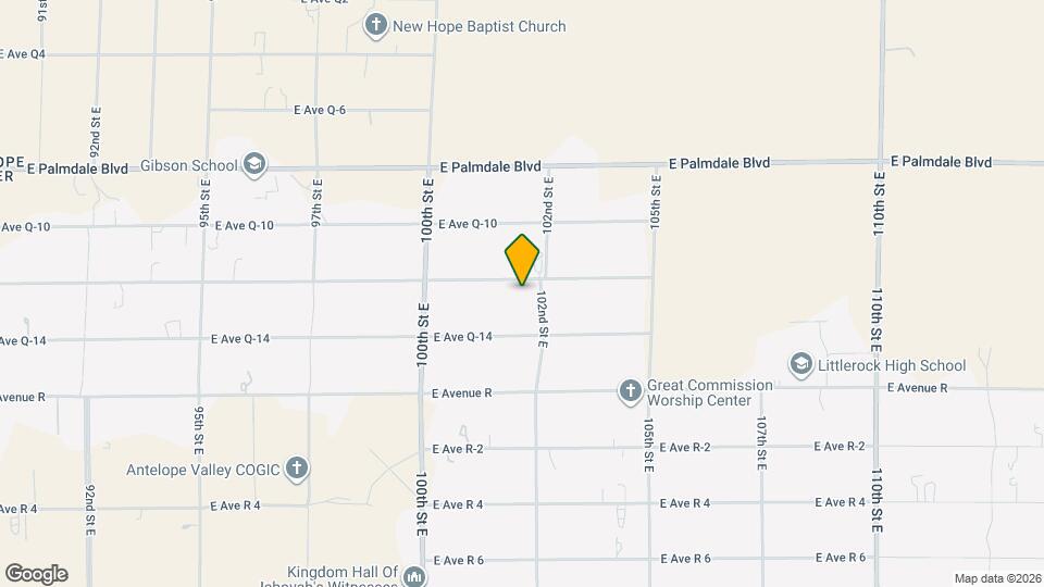 10150 E Ave Q12 Mapa y Detalles de la Ubicación