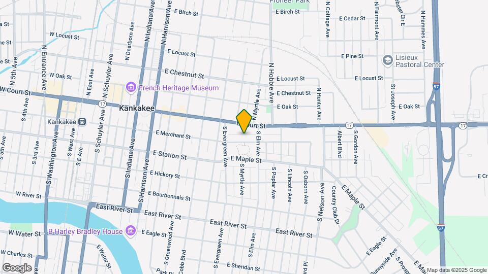 1097 E Merchant St Map and Location Details