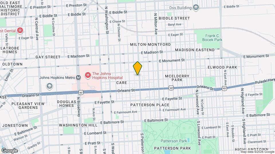 516 N Patterson Park Ave Map and Location Details