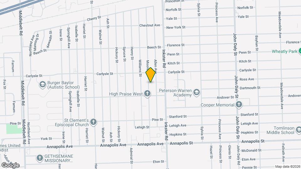 3825 Moore St Mapa y Detalles de la Ubicación