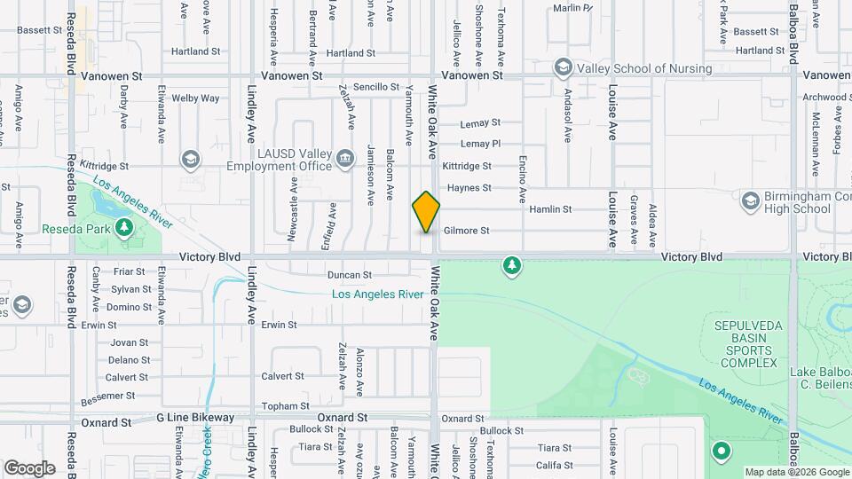 6417 White Oak Ave Map and Location Details