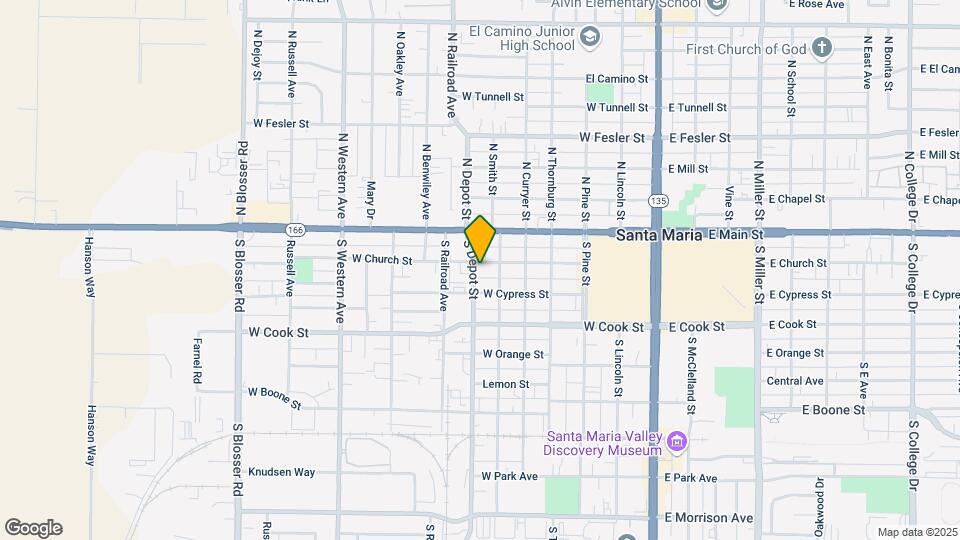 611 W Cypress St Map and Location Details