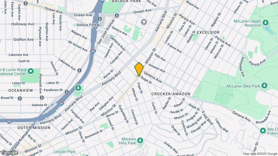 Crocker Amazon Senior Apartments Mapa y Detalles de la Ubicación