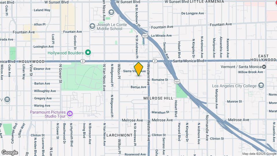 5441-5443 Romaine St Mapa y Detalles de la Ubicación