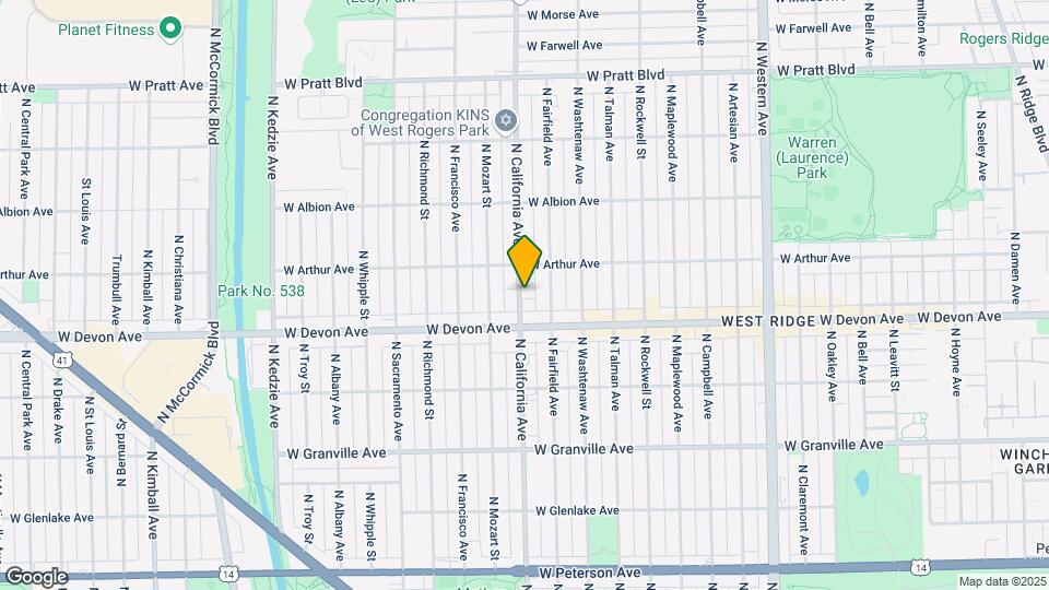 6431-6433 N California Ave Map and Location Details