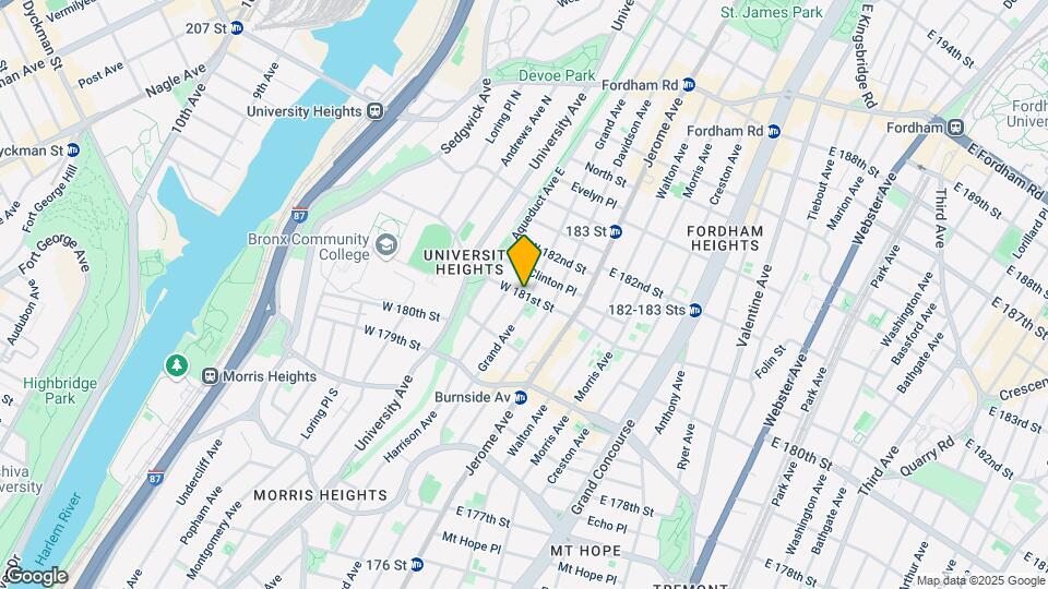 61 W 181st St Map and Location Details