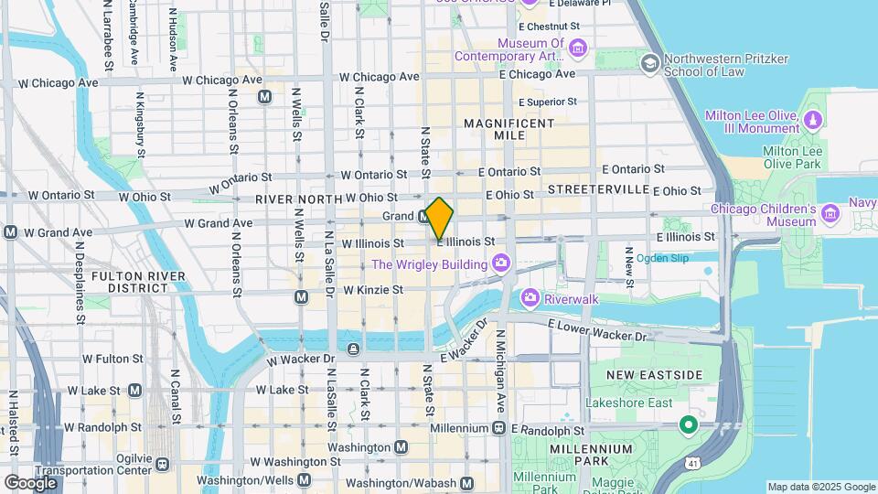 11 E Illinois St Map and Location Details