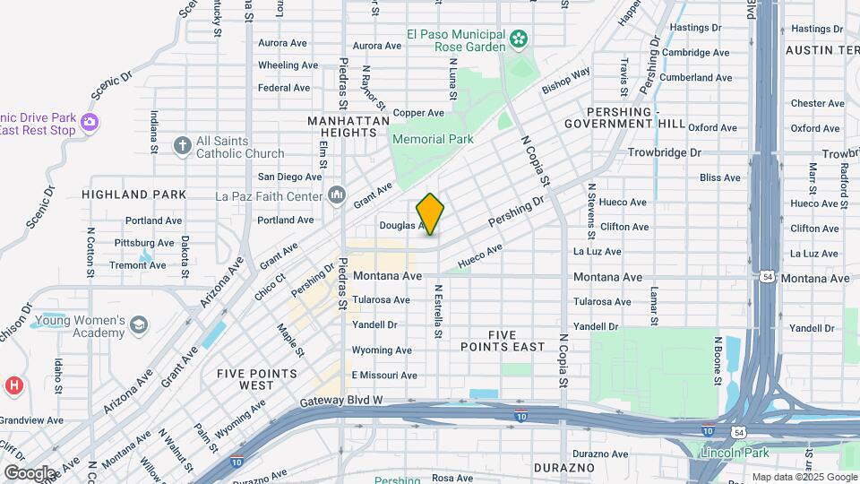 3125 Pershing Dr Map and Location Details