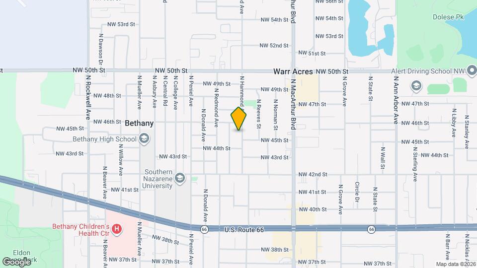 4605 N Hammond Ave Map and Location Details