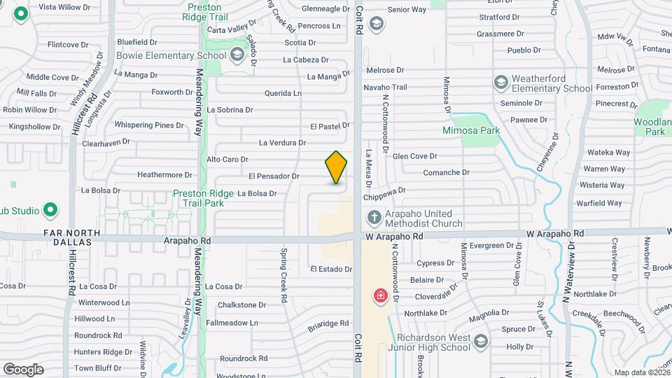 15839 El Estado Dr Map and Location Details