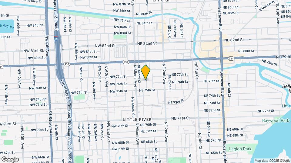 7580 NE 1st Ave Map and Location Details