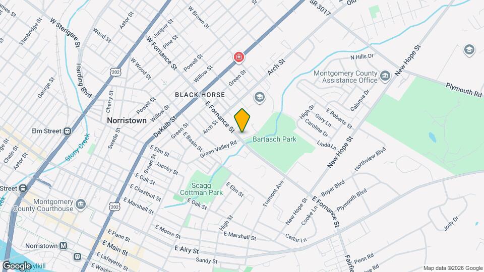 417 E Fornance St Map and Location Details