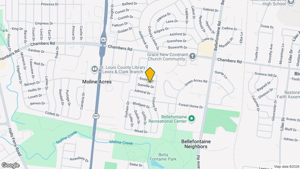 1215 Danville Dr Map and Location Details