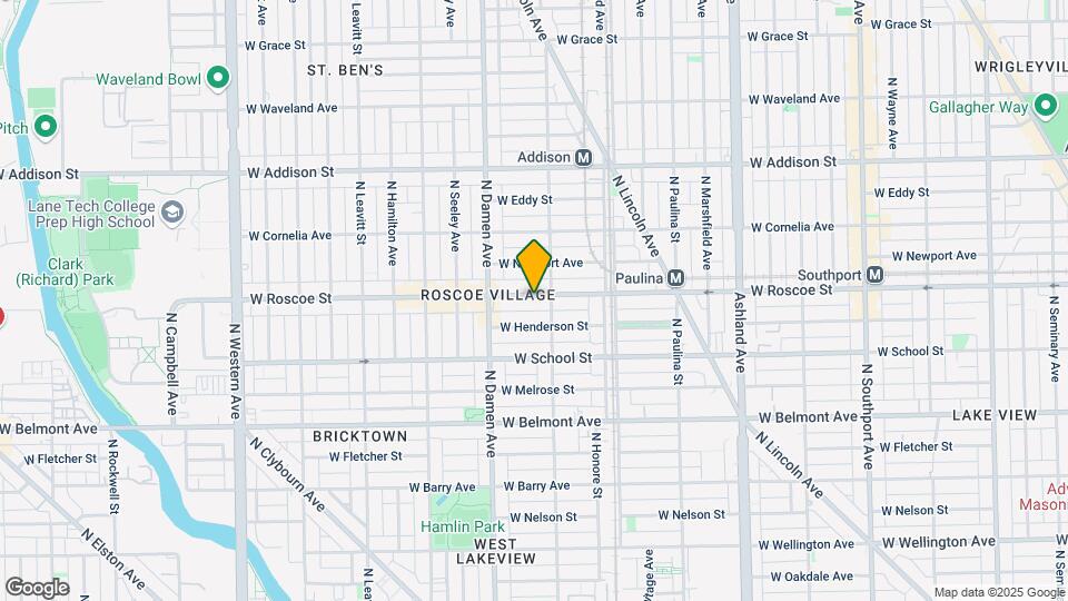 1915 W Roscoe St, Unit 3 - Coach House Map and Location Details
