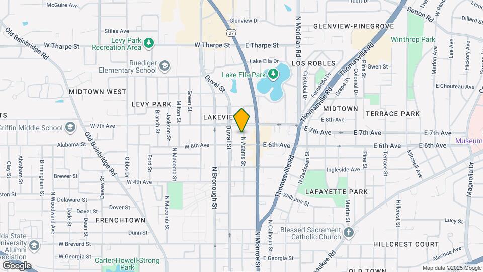 1316 N Adams St Map and Location Details