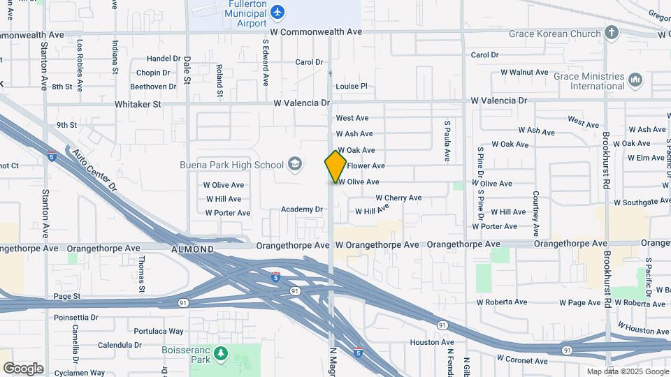 800 Magnolia Ave Map and Location Details