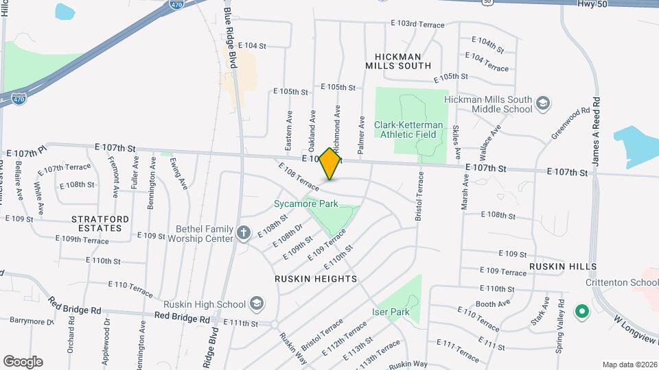 7501 E 108th St Map and Location Details