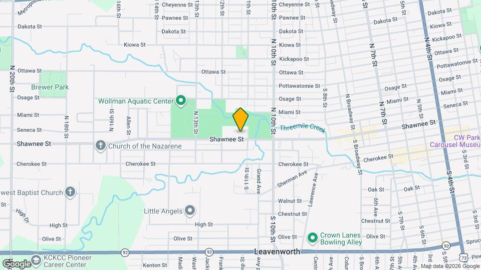 1114 Shawnee St Map and Location Details