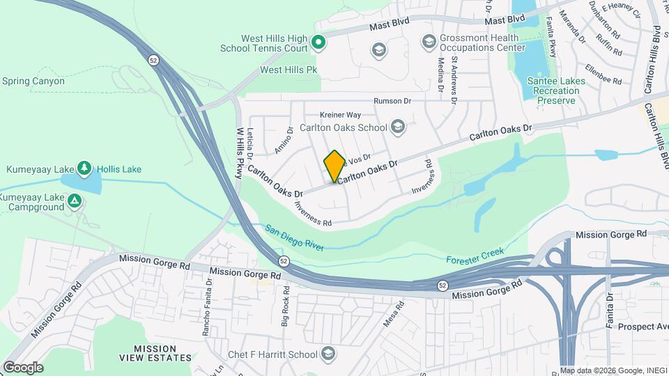 8447 Carlton Oaks Dr Map and Location Details