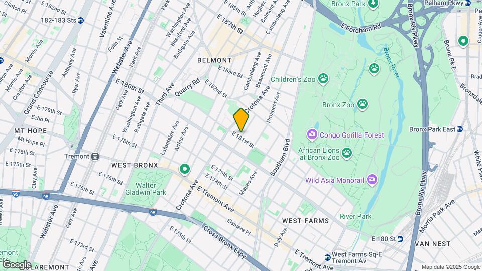 727 E 181st St Map and Location Details