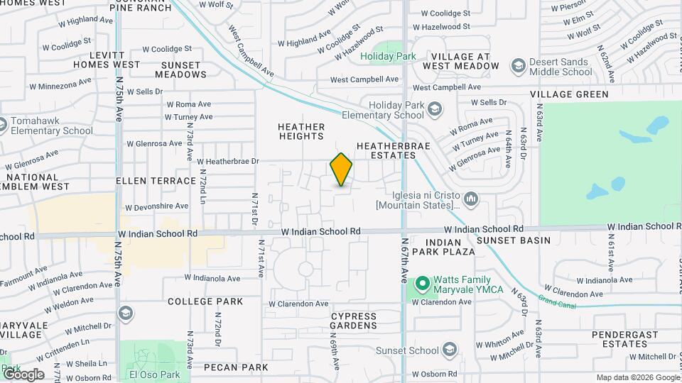 6844 W Monterosa St Map and Location Details