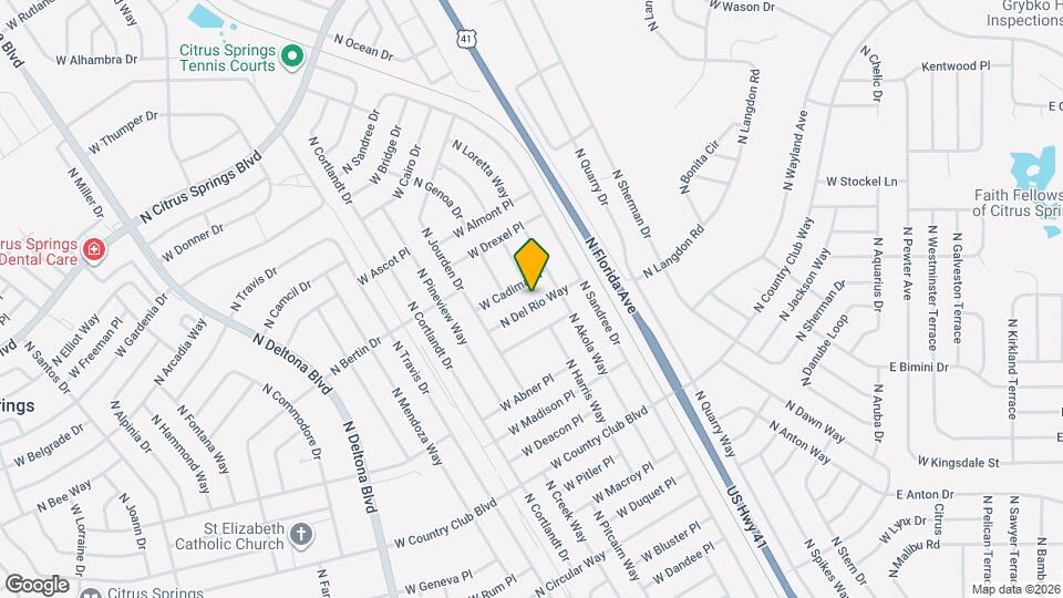 9416 N Del Rio Way Map and Location Details