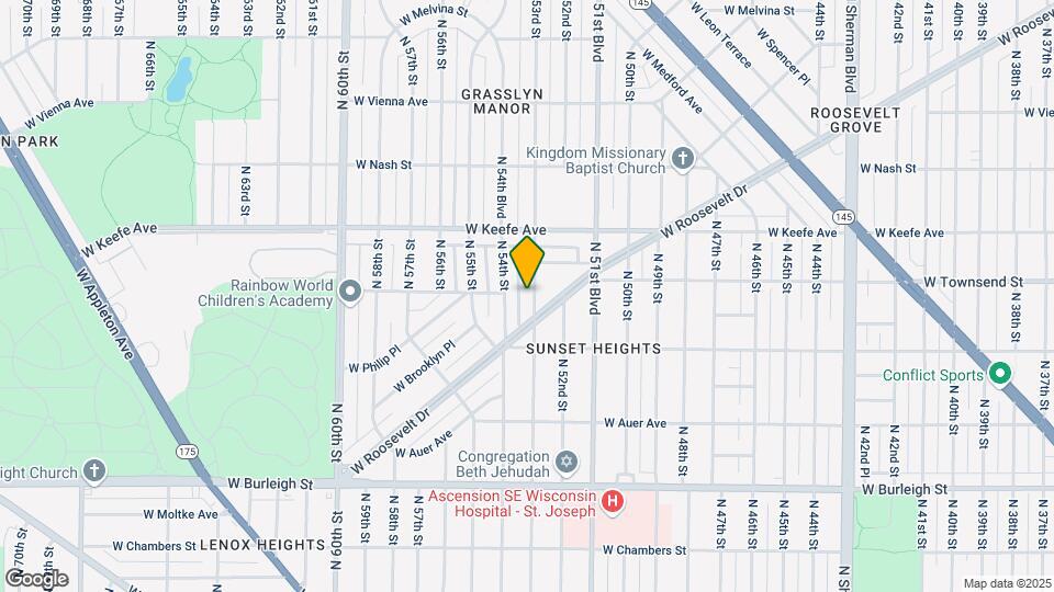 3367 N 53rd St, Unit lower Map and Location Details