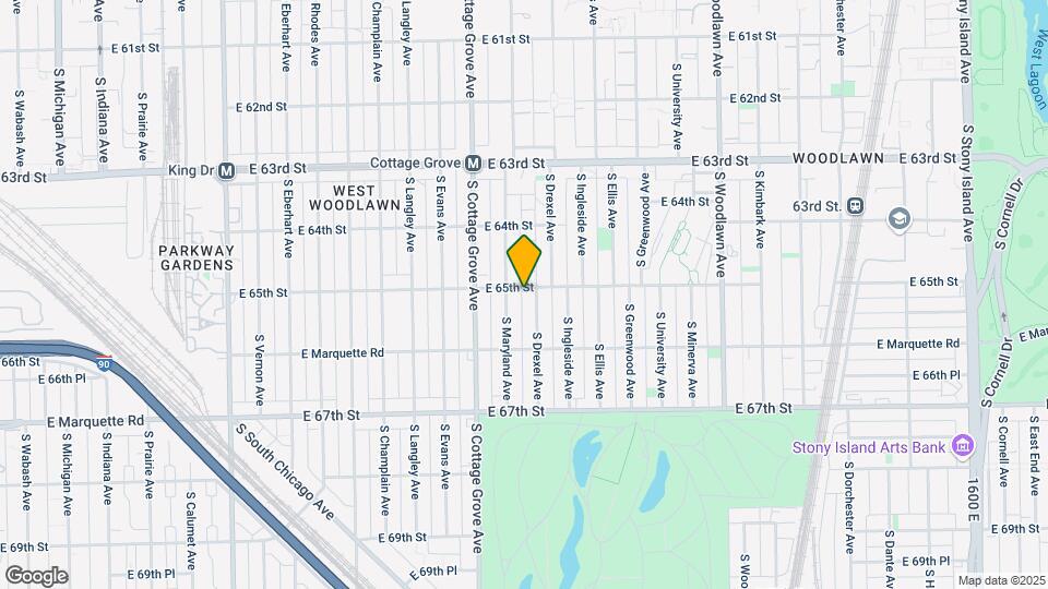847 E 65th St Map and Location Details