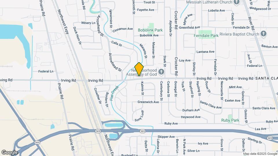 1025 Irving Rd Map and Location Details