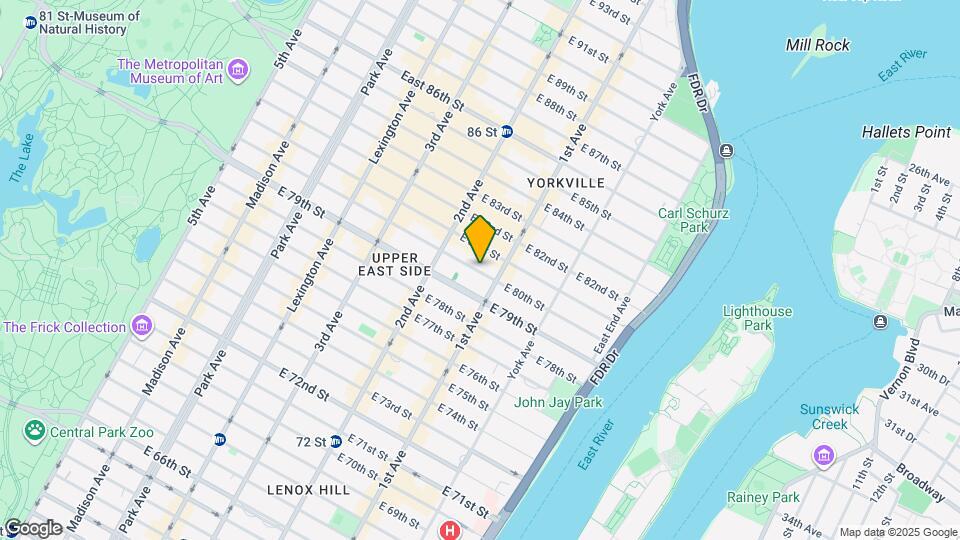 333 E 80th St Map and Location Details