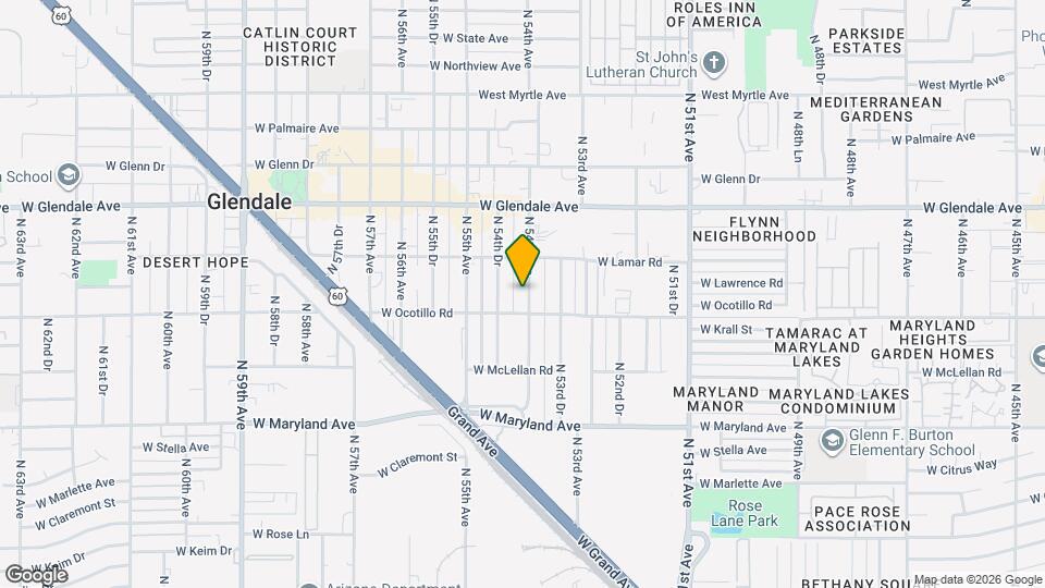 6714 N 54th Ave Mapa y Detalles de la Ubicación