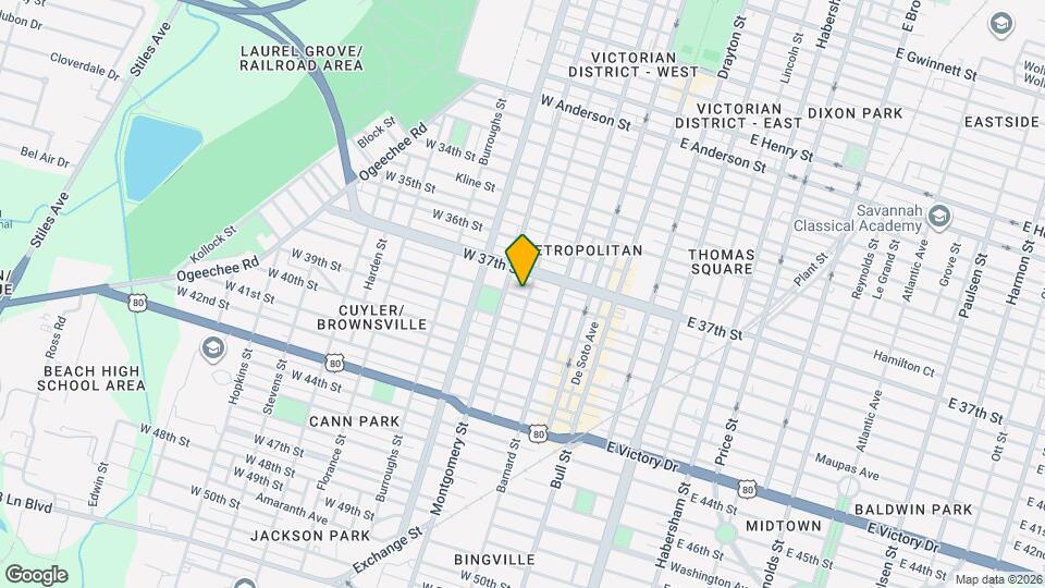 304 W 38th St Map and Location Details