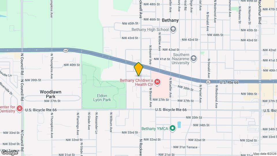 4001 N Rockwell Ave Map and Location Details