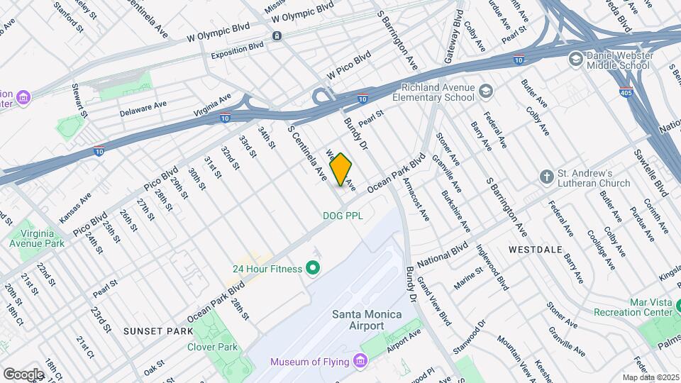 2584 S Centinela Ave Mapa y Detalles de la Ubicación