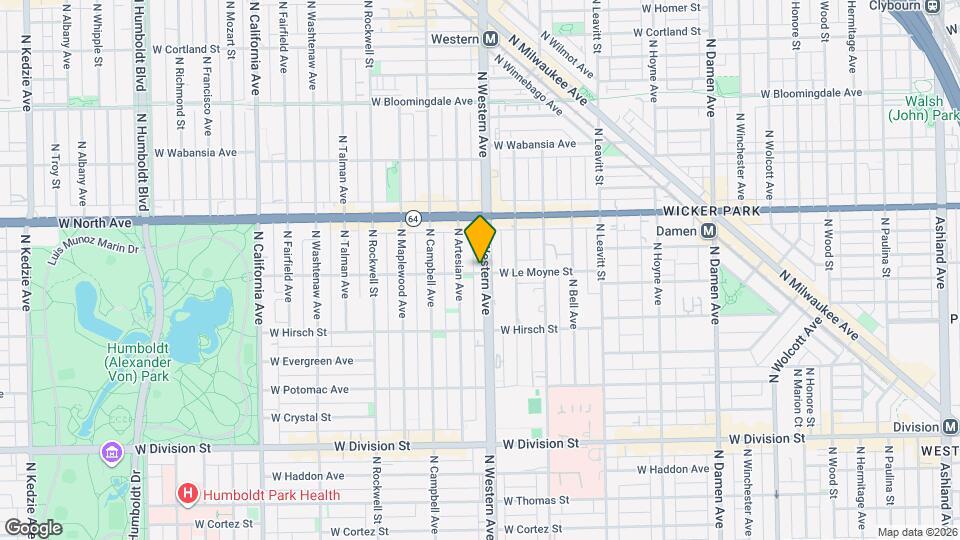 1500 N Western Ave, Unit 2R Mapa y Detalles de la Ubicación