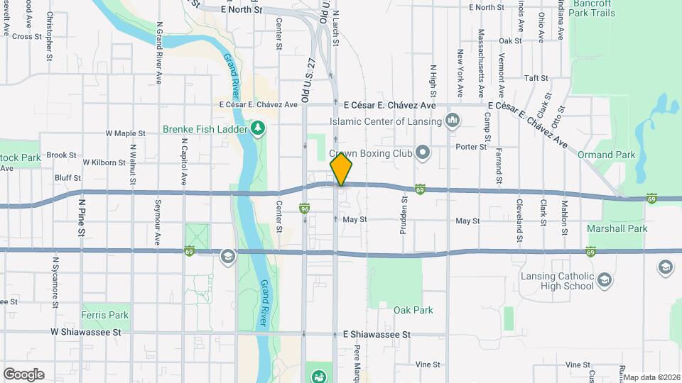 836 N Larch St, Unit 2 Map and Location Details