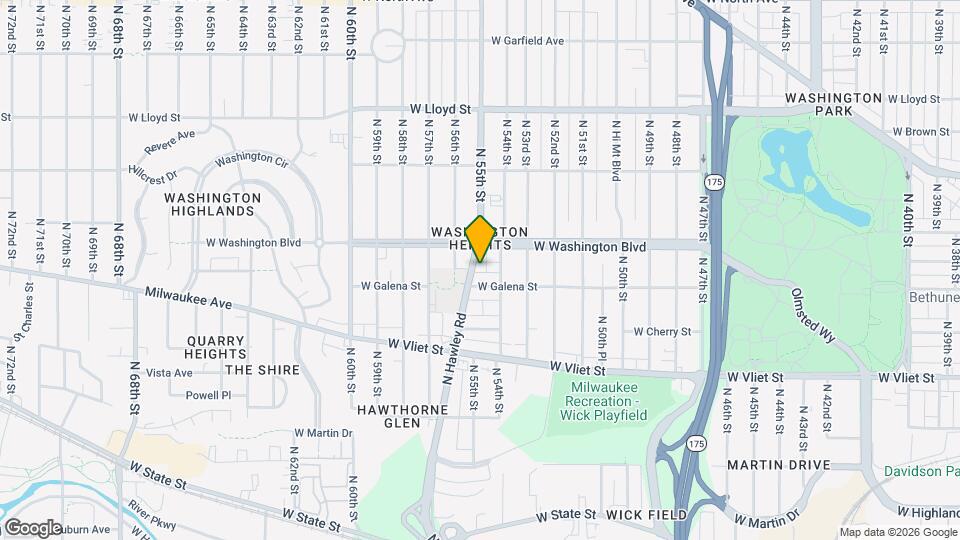 1622 N Hawley Rd, Unit Upper Map and Location Details