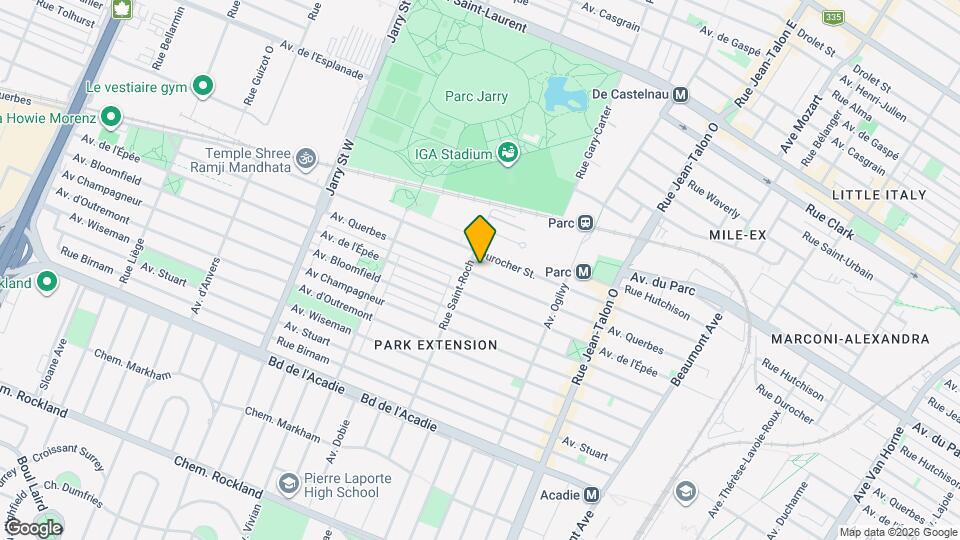 7635 Querbes Av Map and Location Details