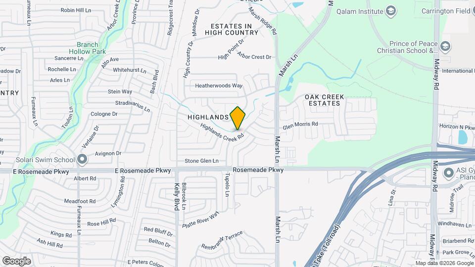2335 Highlands Creek Rd Map and Location Details