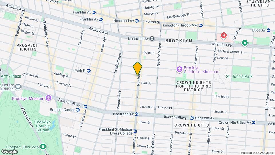 722 Nostrand Ave Map and Location Details