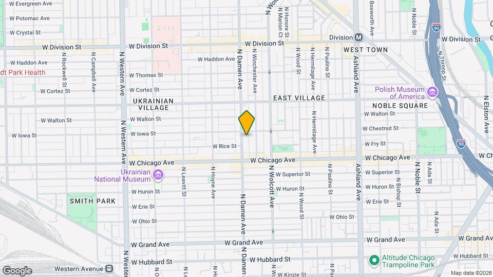 849 N Damen Ave, Unit G Map and Location Details