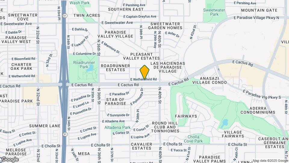 3909 E Wethersfield Rd, Unit Cactus Casita Map and Location Details