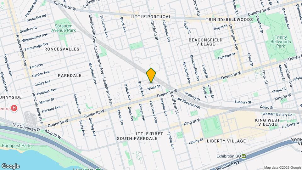 34 Noble St Map and Location Details