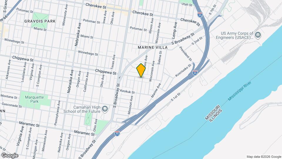 2102 Chippewa St, Unit 1 Mapa y Detalles de la Ubicación