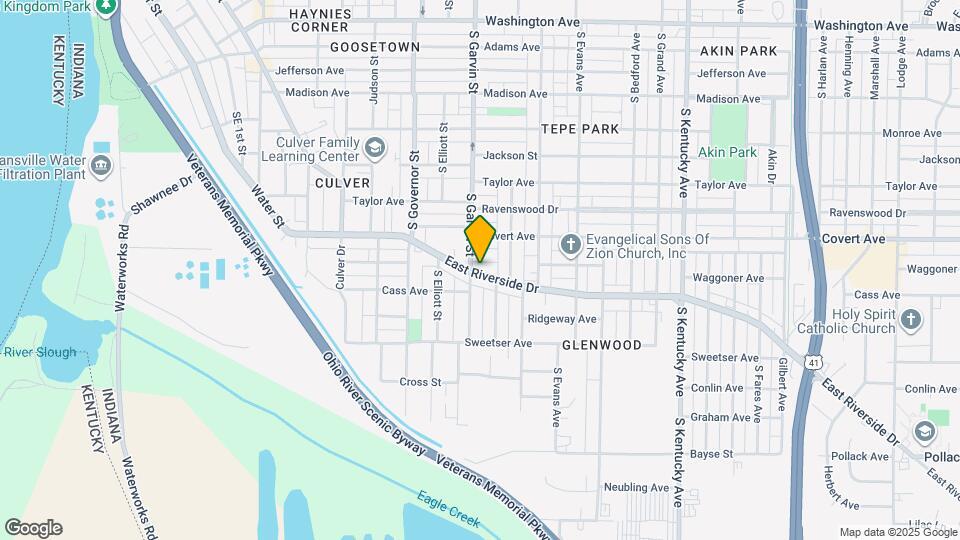 606 E Riverside Dr Map and Location Details