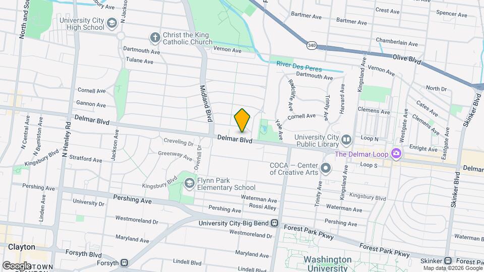 7117 Delmar Blvd Map and Location Details