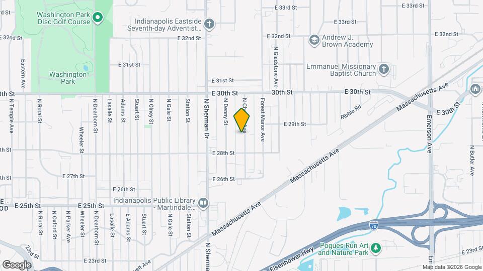 2842 N Chester Ave Map and Location Details