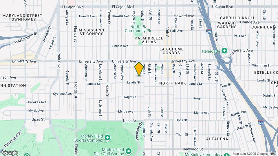 3727 Pershing Ave Mapa y Detalles de la Ubicación